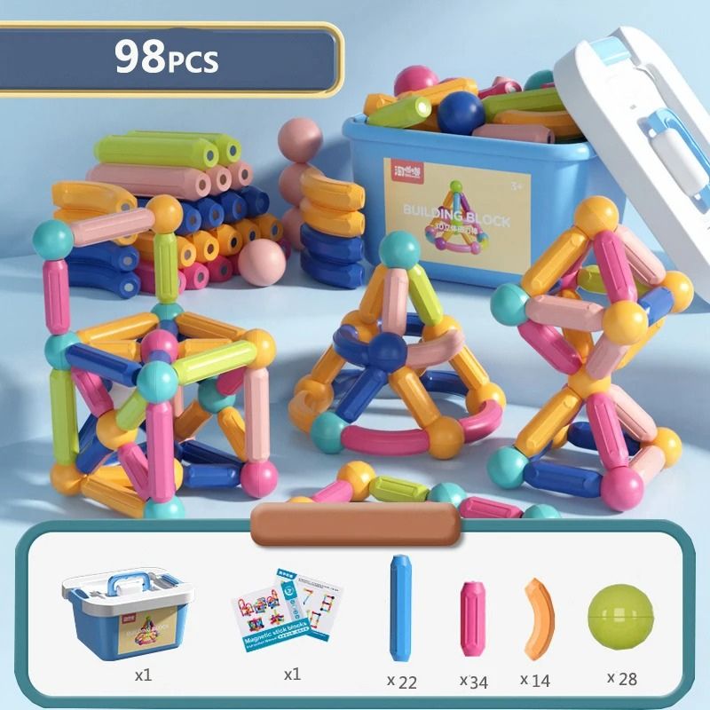 Educational Magnet Construction Set with 98 pieces