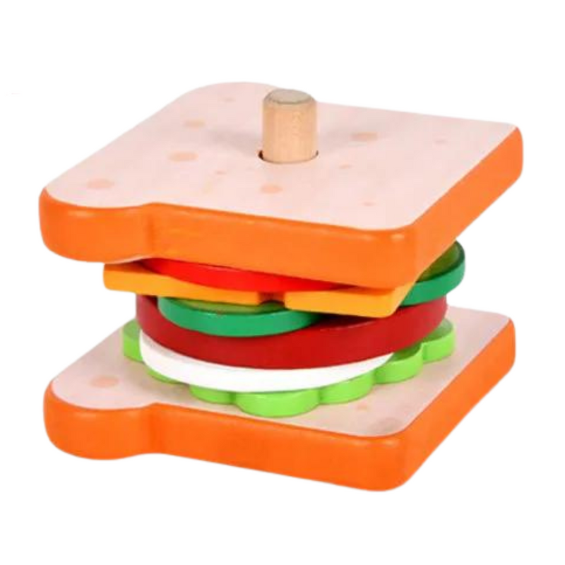 Yummy Montessori Burger and Sandwich Stacking Toys